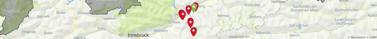Kartenansicht für Apotheken-Notdienste in der Nähe von Hart im Zillertal (Schwaz, Tirol)